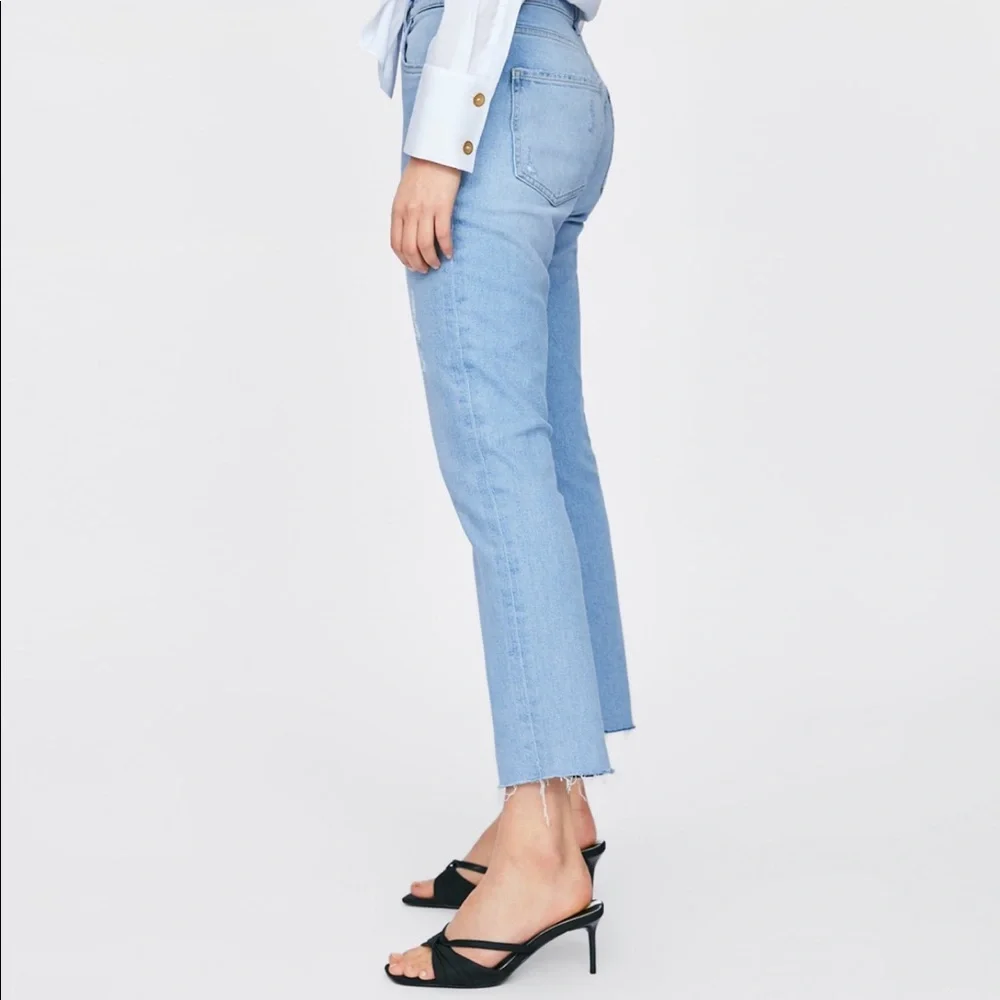 NWT’S Zara Slim Fit High Waisted White washed Jeans Size 36 4 - Picture 4 of 12